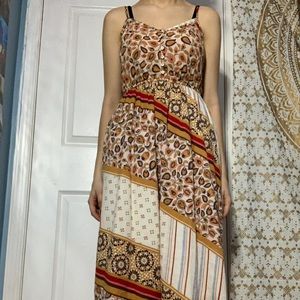 A multi patterned sun dress